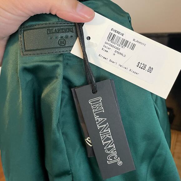 Blank NYC Double Breasted Velvet Emerald Blazer - Picture 5 of 6